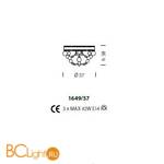 Потолочный светильник Sylcom Impero 1649/57 B AV - Схема