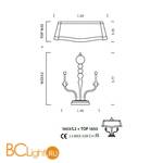 Настольная лампа Sylcom Impero 1653/L2 ARG CR + TOP 1653 ARG - Схема
