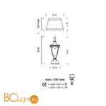 Настольная лампа Sylcom Impero 1658 ARG AV + TOP 1658 ARG - Схема