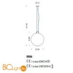 Подвесной светильник Sylcom Jupiter 0086 K CR - Схема