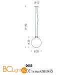 Подвесной светильник Sylcom Jupiter 0085 K TOP - Схема