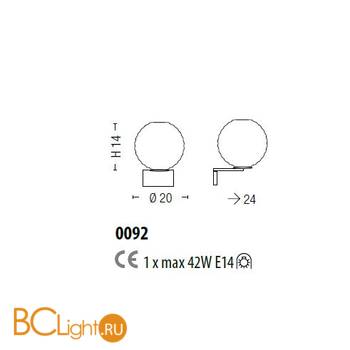 Бра Sylcom Jupiter 0092 K AMT - Схема