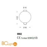 Потолочный светильник Sylcom Jupiter 0082 K DEN - Схема