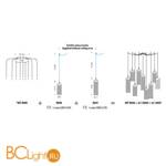 Подвесной светильник Sylcom Korinthos 0041 BLCR.GRY - Схема