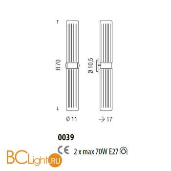Бра Sylcom Korinthos 0039 CR - Схема