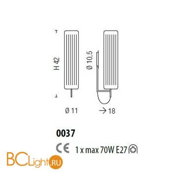 Бра Sylcom Korinthos 0037 CR - Схема