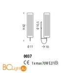 Бра Sylcom Korinthos 0037 CR - Схема