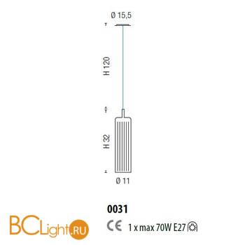 Подвесной светильник Sylcom Korinthos 0031 FU - Схема