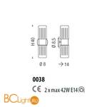 Настенно-потолочный светильник Sylcom Korinthos 0038 FU - Схема