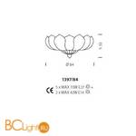 Потолочный светильник Sylcom Loredan 1397/84 D GRA - Схема