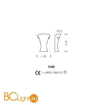 Бра Sylcom Loredan 1398 B GR.CR - Схема