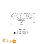 Потолочный светильник Sylcom Loredan 1400/102 D ORO - Схема