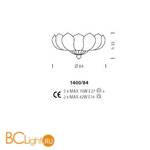 Потолочный светильник Sylcom Loredan 1400/84 B GRCR - Схема