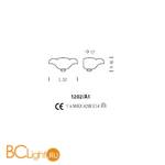 Бра Sylcom Malipiero 1202/A1 D ORO - Схема