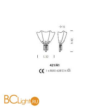 Бра Sylcom Manin 421/A1 AMT - Схема