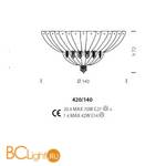 Потолочный светильник Sylcom Manin 420/140 AMT - Схема