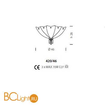 Потолочный светильник Sylcom Manin 420/46 AMB - Схема