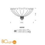 Потолочный светильник Sylcom Manin 420/82 AMT - Схема