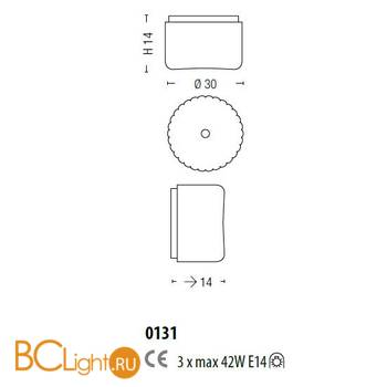 Потолочный светильник Sylcom Mask 0131 B BL - Схема