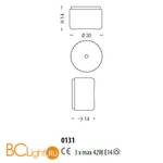 Потолочный светильник Sylcom Mask 0131 B BL - Схема