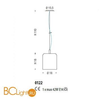 Подвесной светильник Sylcom Mask 0122 AMT - Схема