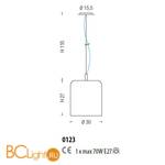 Подвесной светильник Sylcom Mask 0123 BL - Схема