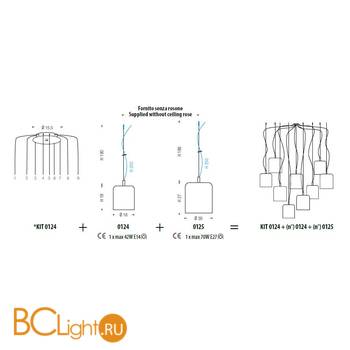 Подвесной светильник Sylcom Mask 0124 CR + KIT 0124 - Схема
