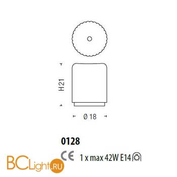Настольная лампа Sylcom Mask 0128 B AV - Схема