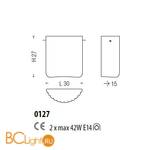 Настенный светильник Sylcom Mask 0127 B BL - Схема