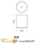 Настольная лампа Sylcom Mask 0129 K BL - Схема