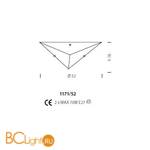 Потолочный светильник Sylcom Memmo 1171/52 B CO - Схема