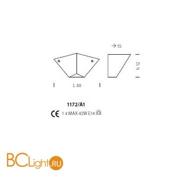 Бра Sylcom Memmo 1172/A1 B CO - Схема