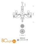 Люстра Sylcom Michiel 670/12+12 K BL - Схема
