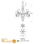 Люстра Sylcom Michiel 670/6+6 K GRY - Схема