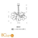 Люстра Sylcom Mocenigo 400/21 FU - Схема