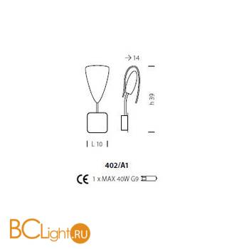 Бра Sylcom Mocenigo 402/A1 AMB - Схема