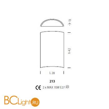 Настенно-потолочный светильник Sylcom Orseolo 213 D GR.A - Схема