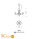 Люстра Sylcom Pisani 1430/8 K FU - Схема