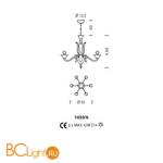 Люстра Sylcom Pisani 1430/6 D FU.ORO - Схема