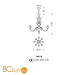 Люстра Sylcom Pisani 1431/8 K NE - Схема