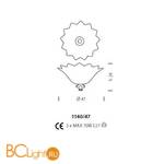 Потолочный светильник Sylcom Priuli 1140/47 D GR.ORO - Схема