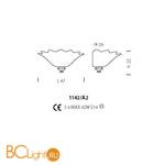 Бра Sylcom Priuli 1142/A2 B G.CR - Схема