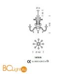 Люстра Sylcom Rezzonico 1470/8 PO VE.ORO - Схема