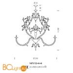 Люстра Sylcom Rezzonico 1471/12+6+6 PA FU.ORO - Схема