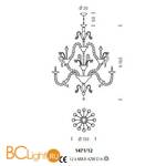 Люстра Sylcom Rezzonico 1471/12 PA BL.CR - Схема