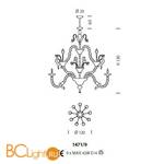 Люстра Sylcom Rezzonico 1471/9 PA BLU.ORO - Схема