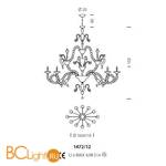 Люстра Sylcom Rezzonico 1472/12 PO AMT.ORO - Схема