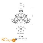 Люстра Sylcom Rezzonico 1472/8 PO FU.ORO - Схема