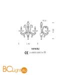 Бра Sylcom Rezzonico 1474/A2 PA NE.CR - Схема