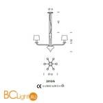 Люстра Sylcom Sahara 2010/6 BL.CR - Схема